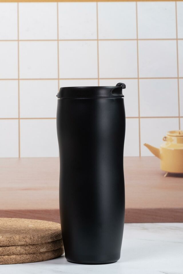 Paslanmaz Çelik Çift Katman Sızdırmaz Vakumlu 450ml Küçük Termos Bardak Kahve Termosu