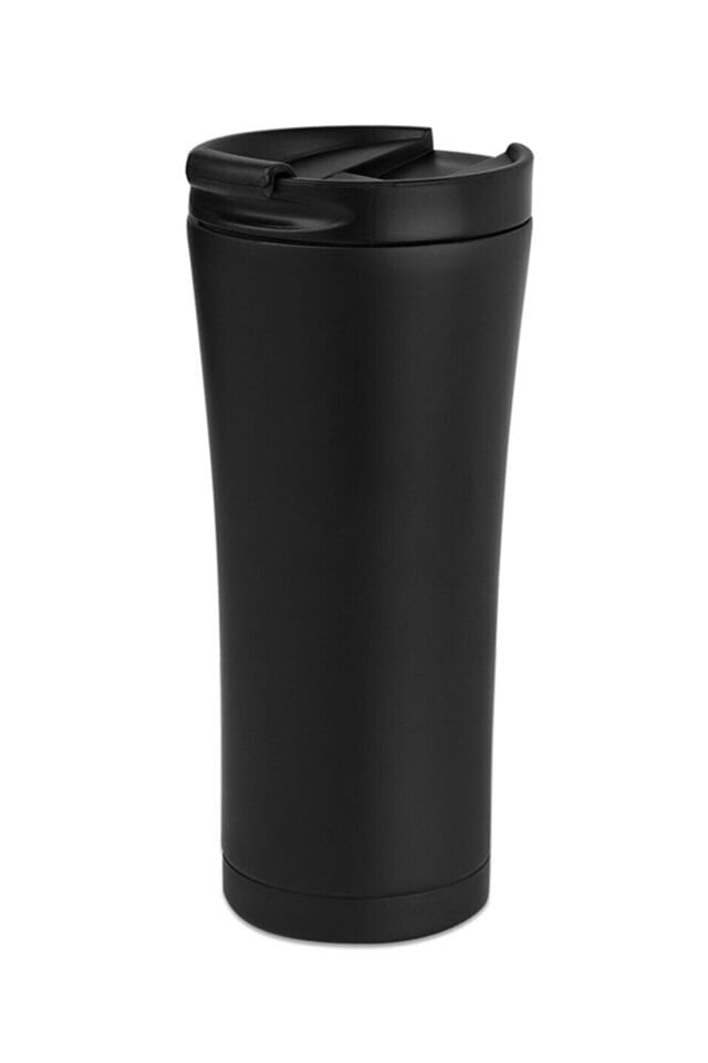 Paslanmaz Çelik Ergonomik Çift Katman Sızdırmaz 500ml Siyah Vakumlu 304 Termos Bardak