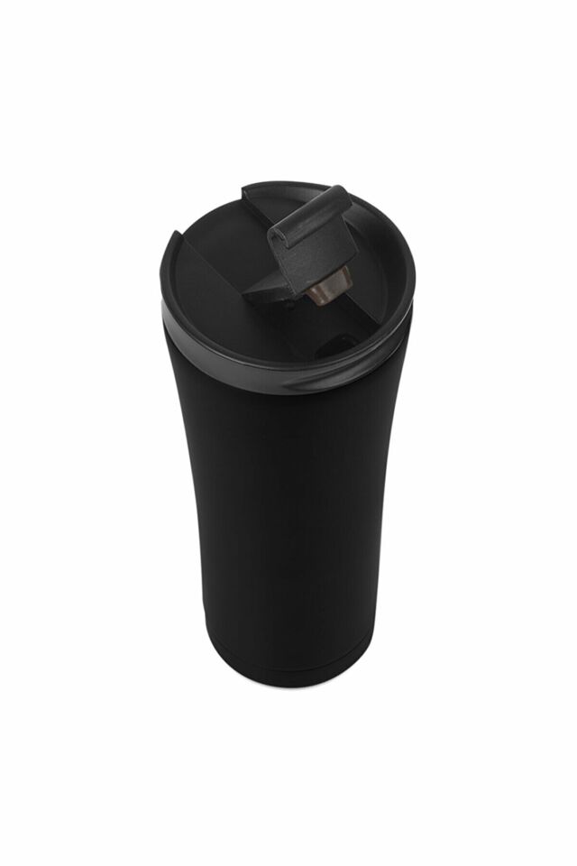 Paslanmaz Çelik Ergonomik Çift Katman Sızdırmaz 500ml Siyah Vakumlu 304 Termos Bardak