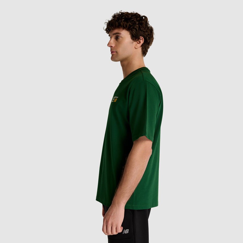 Yeşil Oversize Kesim Erkek Tişört MNT3434