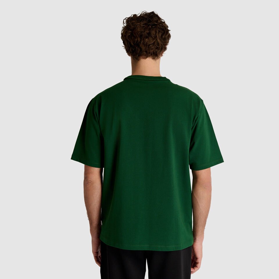 Yeşil Oversize Kesim Erkek Tişört MNT3434