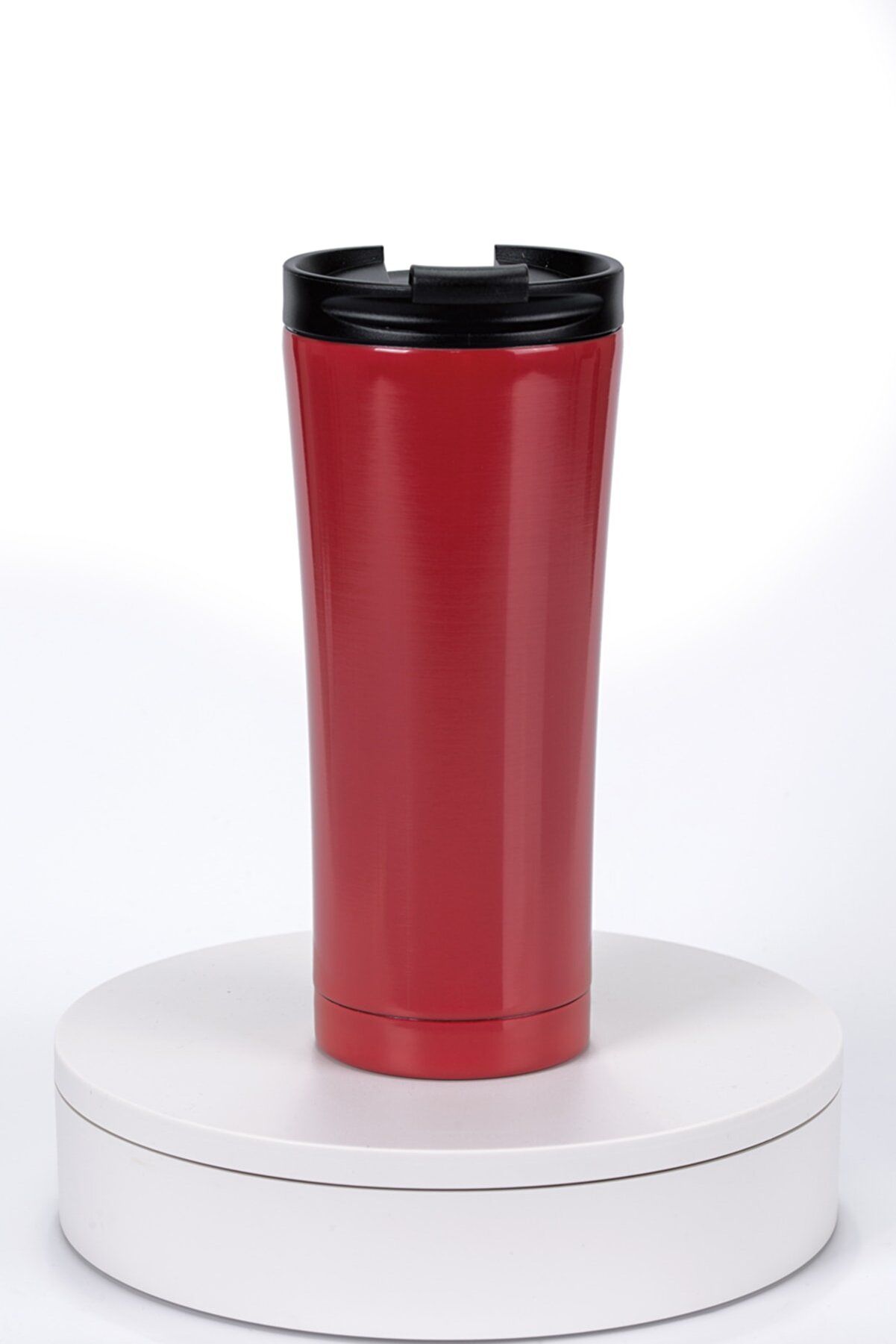 Paslanmaz Çelik Ergonomik Çift Katman Sızdırmaz 500ml Siyah Vakumlu 304 Termos Bardak Kırmızı