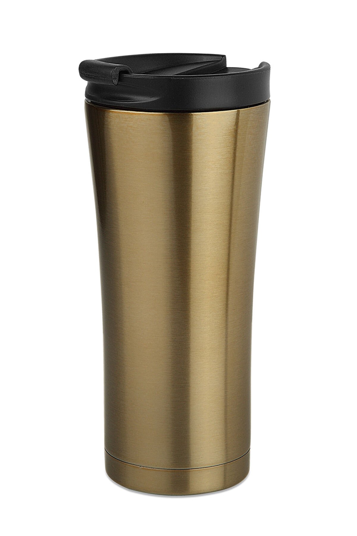 Paslanmaz Çelik Ergonomik Çift Katman Sızdırmaz 500ml Siyah Vakumlu 304 Termos Bardak Gold