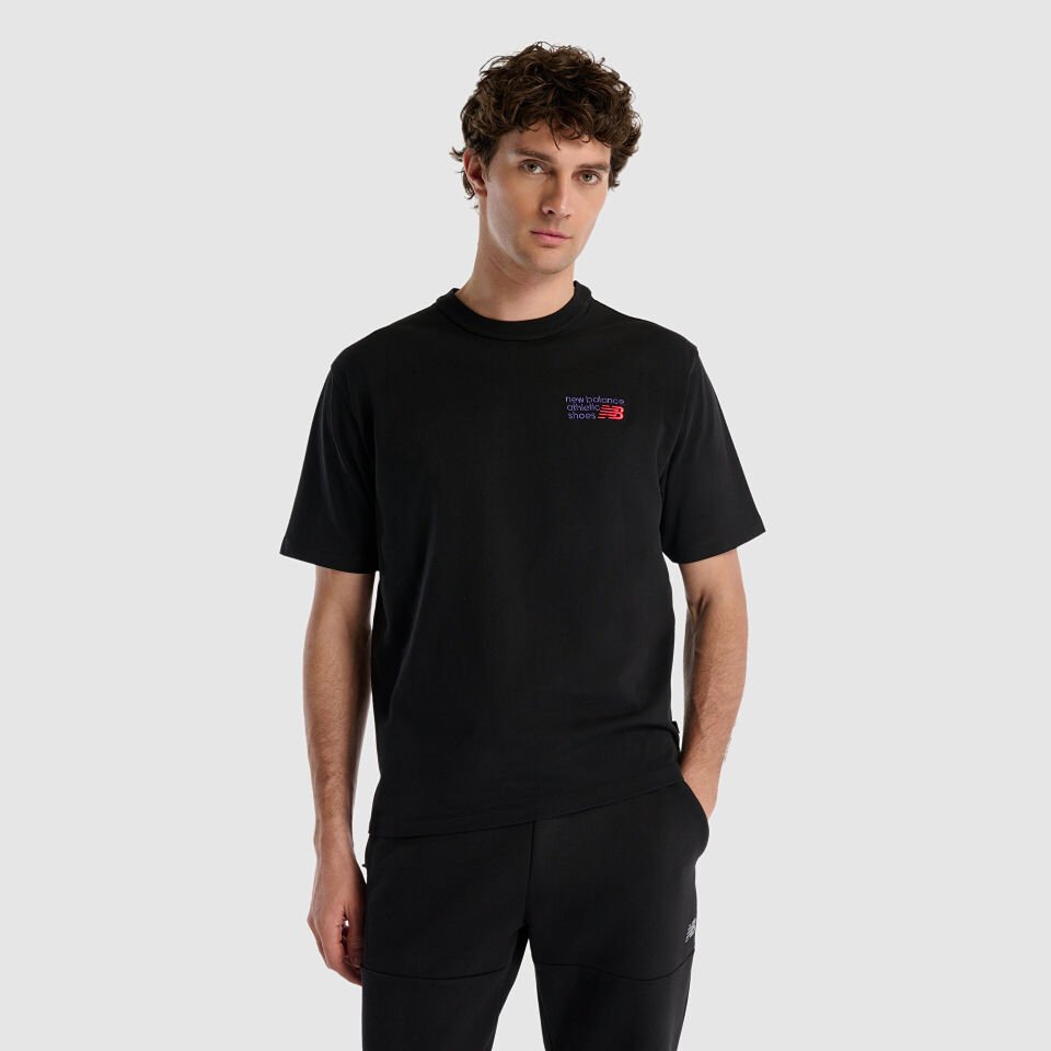 Siyah Oversize Kesim Erkek Tişört MNT3434