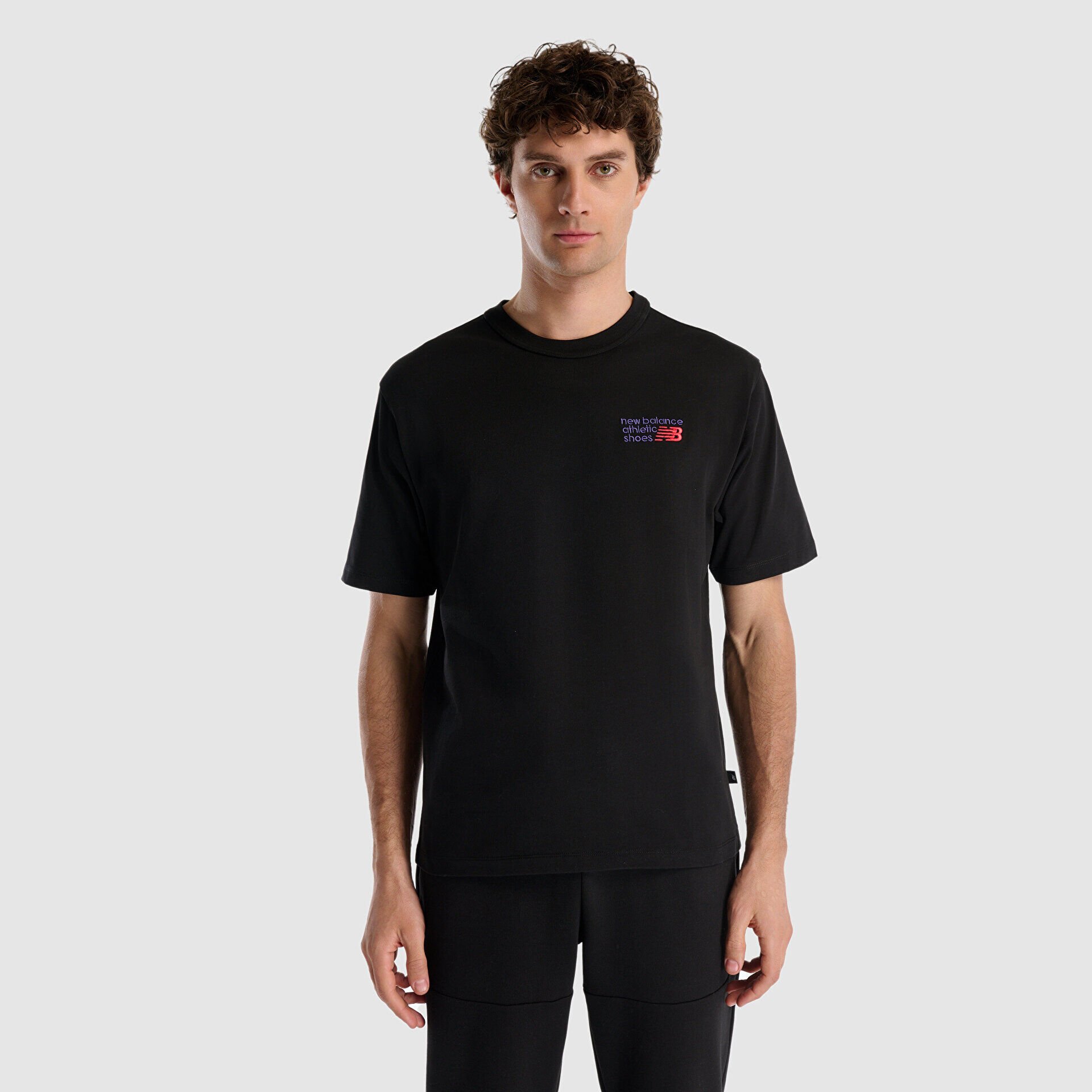 Siyah Oversize Kesim Erkek Tişört MNT3434