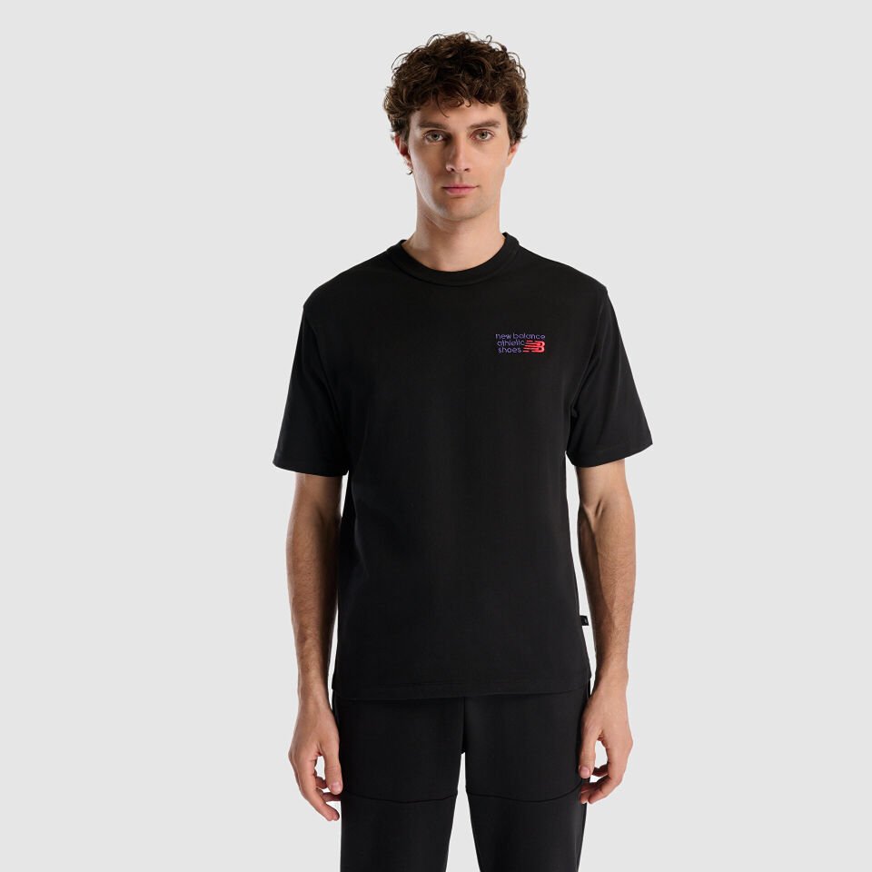 Siyah Oversize Kesim Erkek Tişört MNT3434
