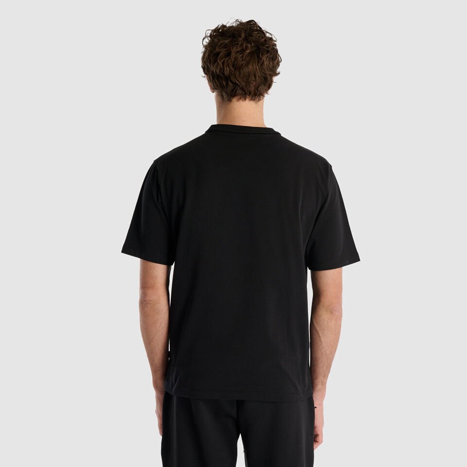 Siyah Oversize Kesim Erkek Tişört MNT3434