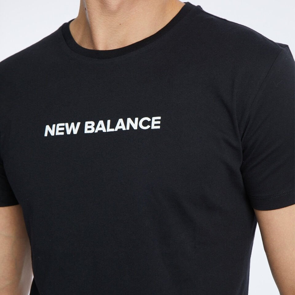 Siyah New Balance Baskılı Erkek Tişört MPT1295