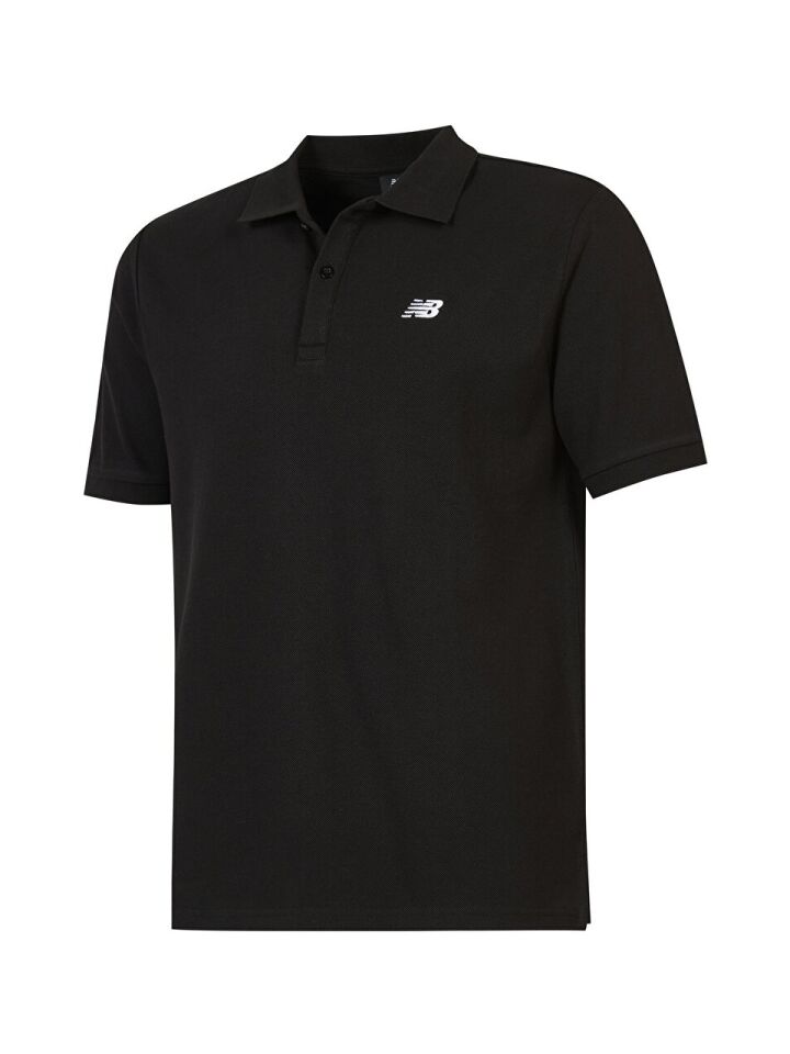 Siyah Pike Kumaş Polo Yaka Erkek Tişört MNT3415