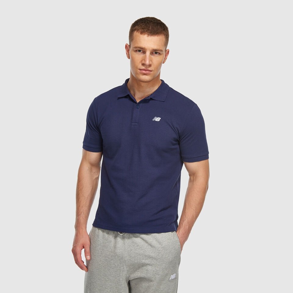 Lacivert Pike Kumaş Polo Yaka Erkek Tişört MNT3415