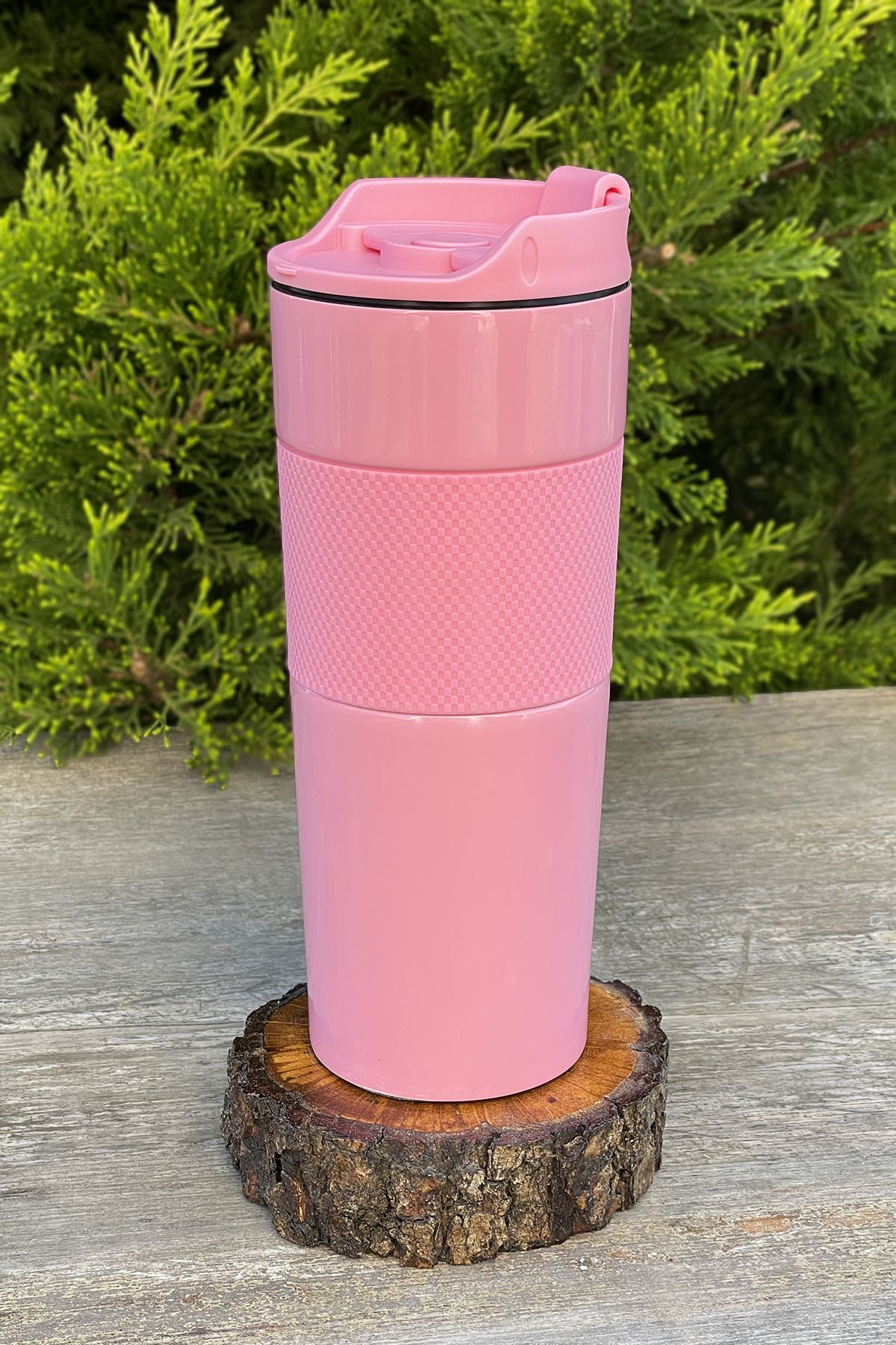 Paslanmaz Çelik 304 French Press Termos Pudra Pembe Kupa Mug Araç Çay Kahve Thermos 500 ml