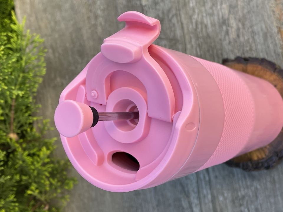 Paslanmaz Çelik 304 French Press Termos Pudra Pembe Kupa Mug Araç Çay Kahve Thermos 500 ml