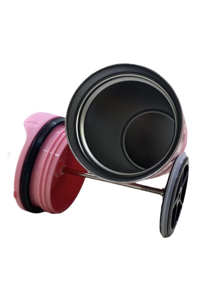 Paslanmaz Çelik 304 French Press Termos Pudra Pembe Kupa Mug Araç Çay Kahve Thermos 500 ml
