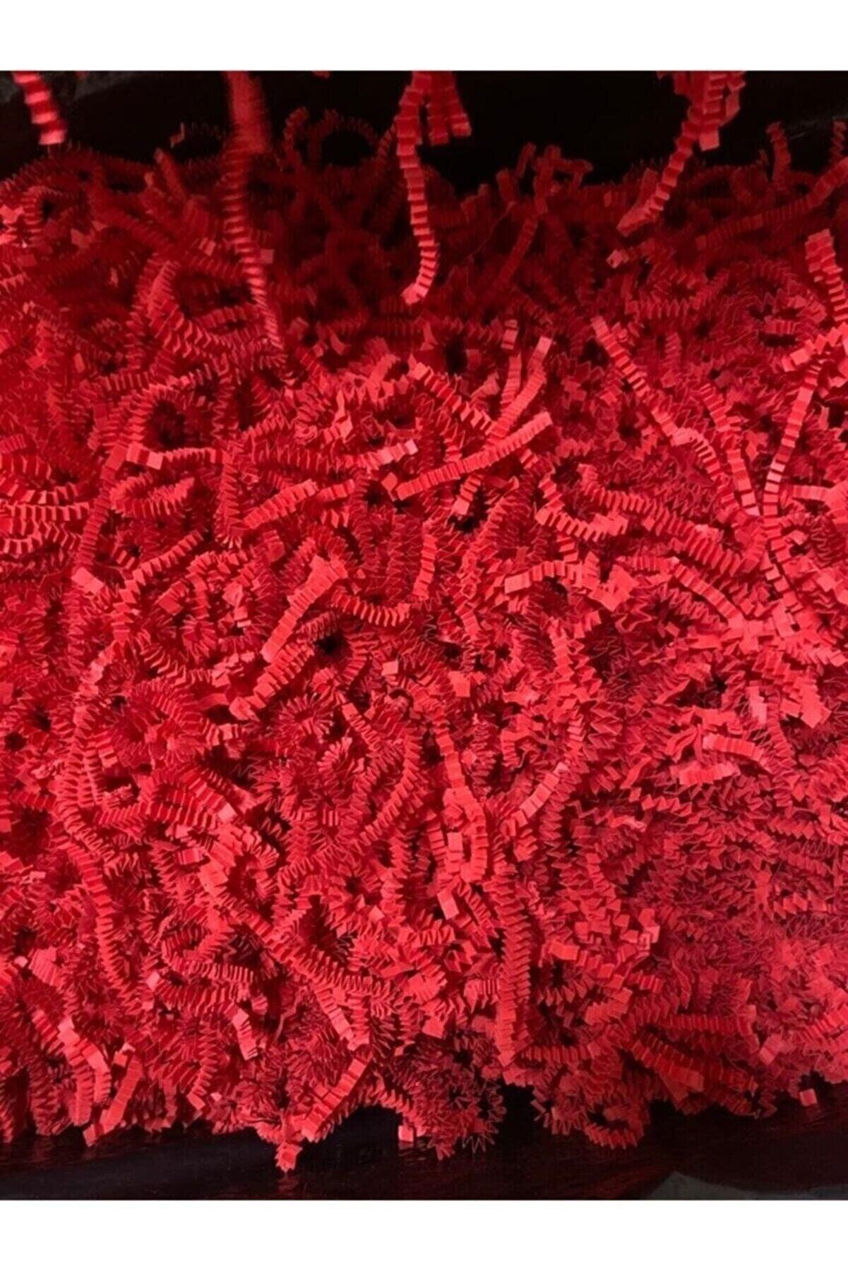 Kırpık Kağıt Zigzag Kağıt 100 gr Pelur Kağıt Kırpıntı Kağıt Kraft Renk Kırmızı