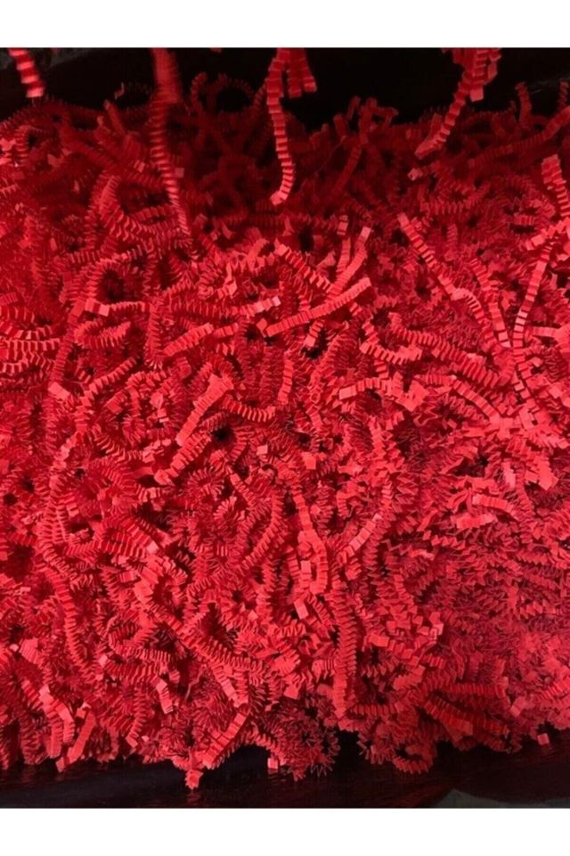 Kırpık Kağıt Zigzag Kağıt 100 gr Pelur Kağıt Kırpıntı Kağıt Kraft Renk Kırmızı