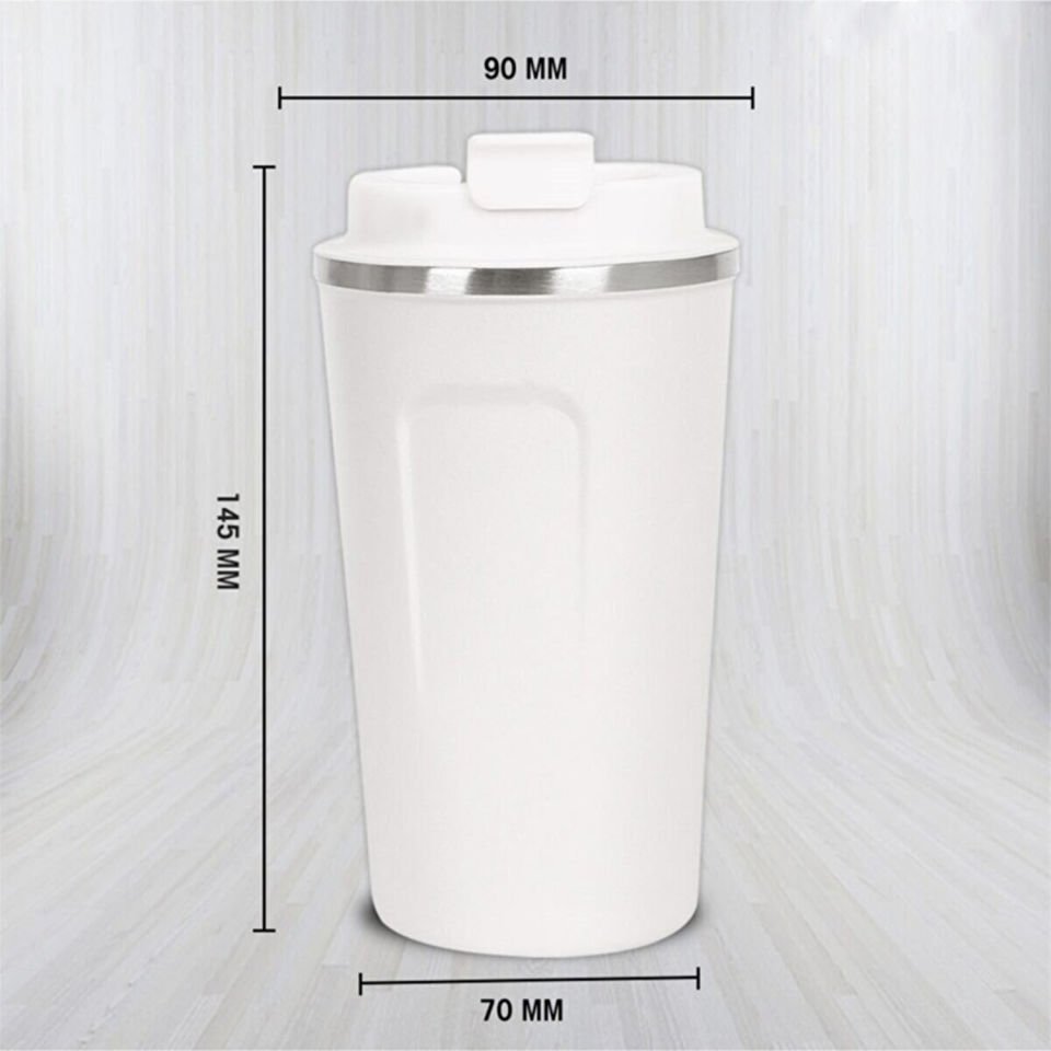 Sızdırmaz Kapak 500ml Kaymaz Taban 304 Paslanmaz Çelik Termos Bardak