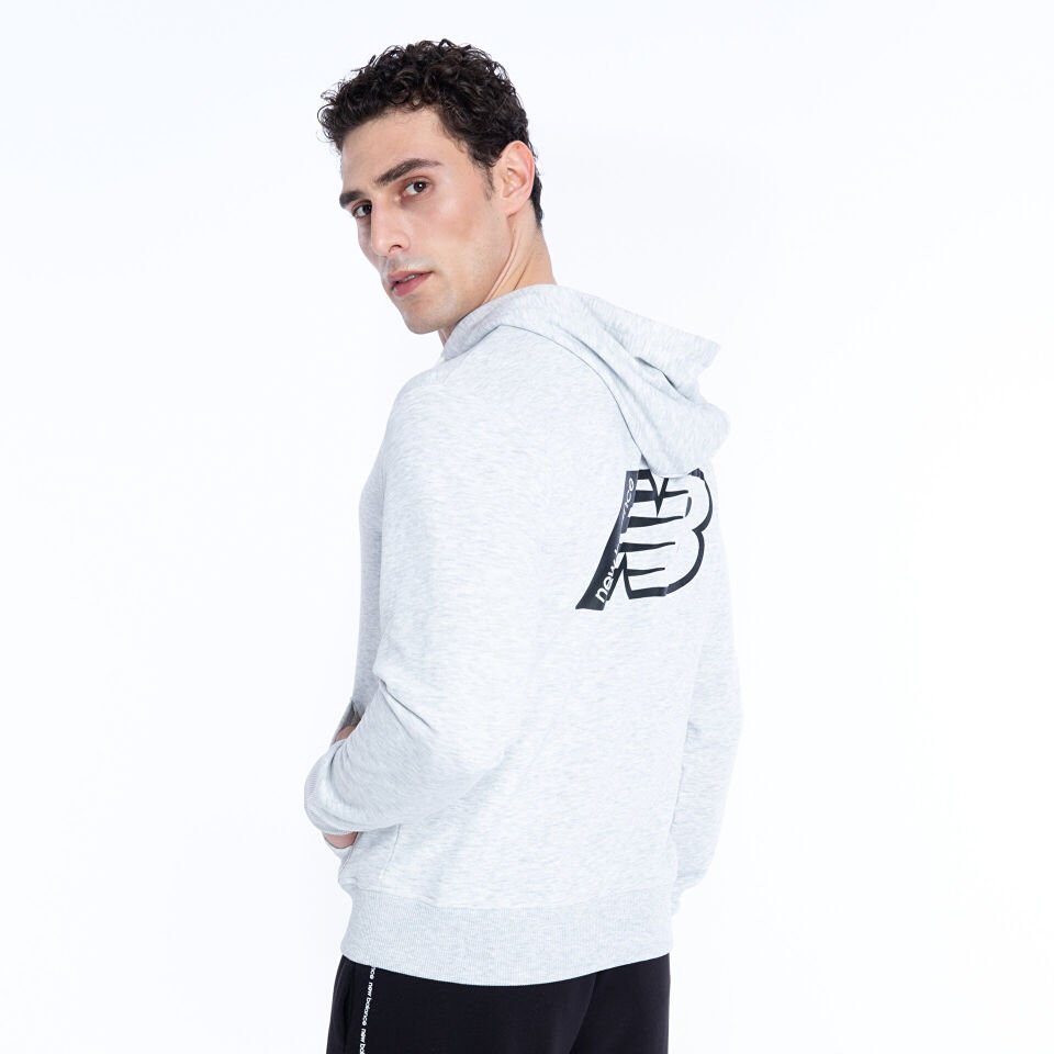 Erkek Kapşonlu Sweatshirt MNH1342 Gri - M